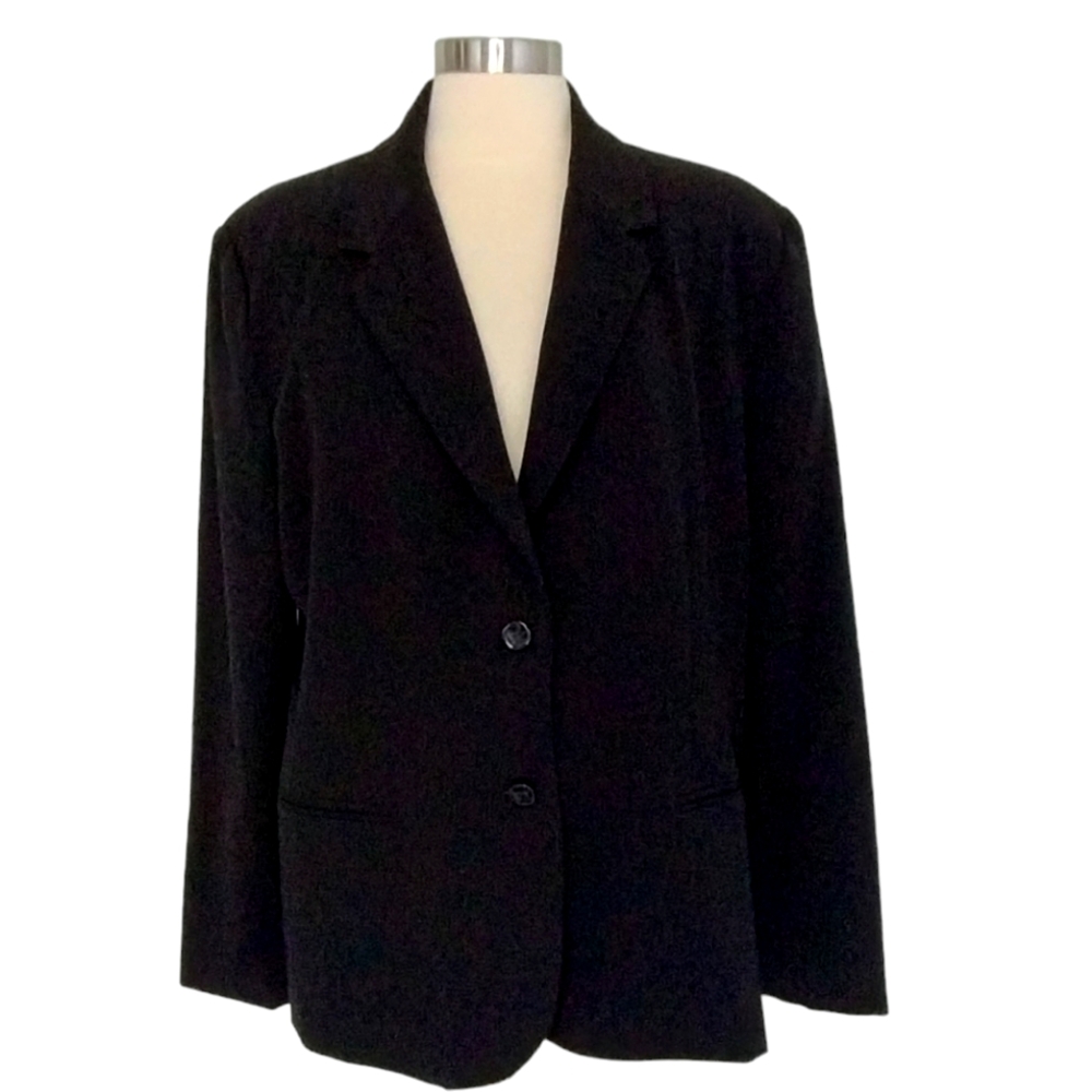 Blazer Black Kim Rogers Signature Two Button 16W